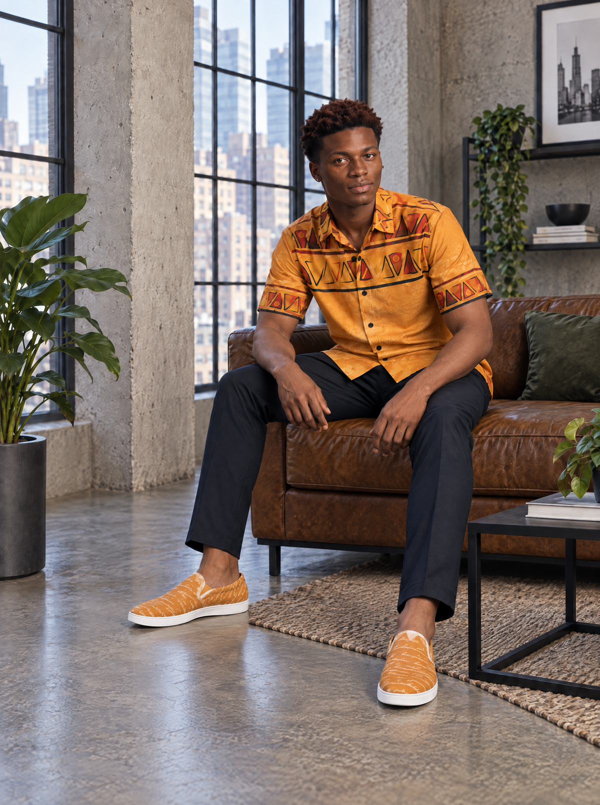 Canvas Slip-On Shoes | Ghana & Angles Series | Kinky Nomad