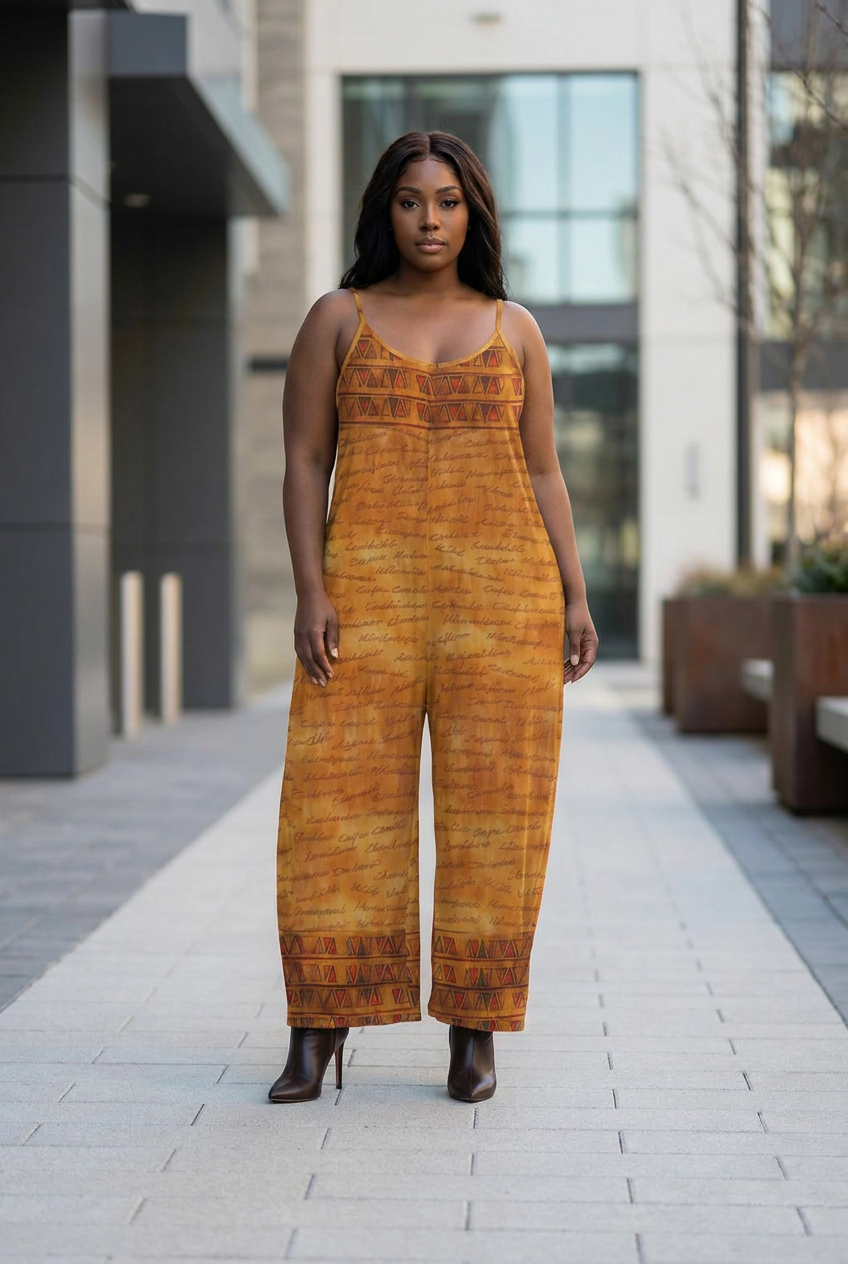African Print Wide Leg Jumpsuit | Ghana Inspired | Kinky Nomad