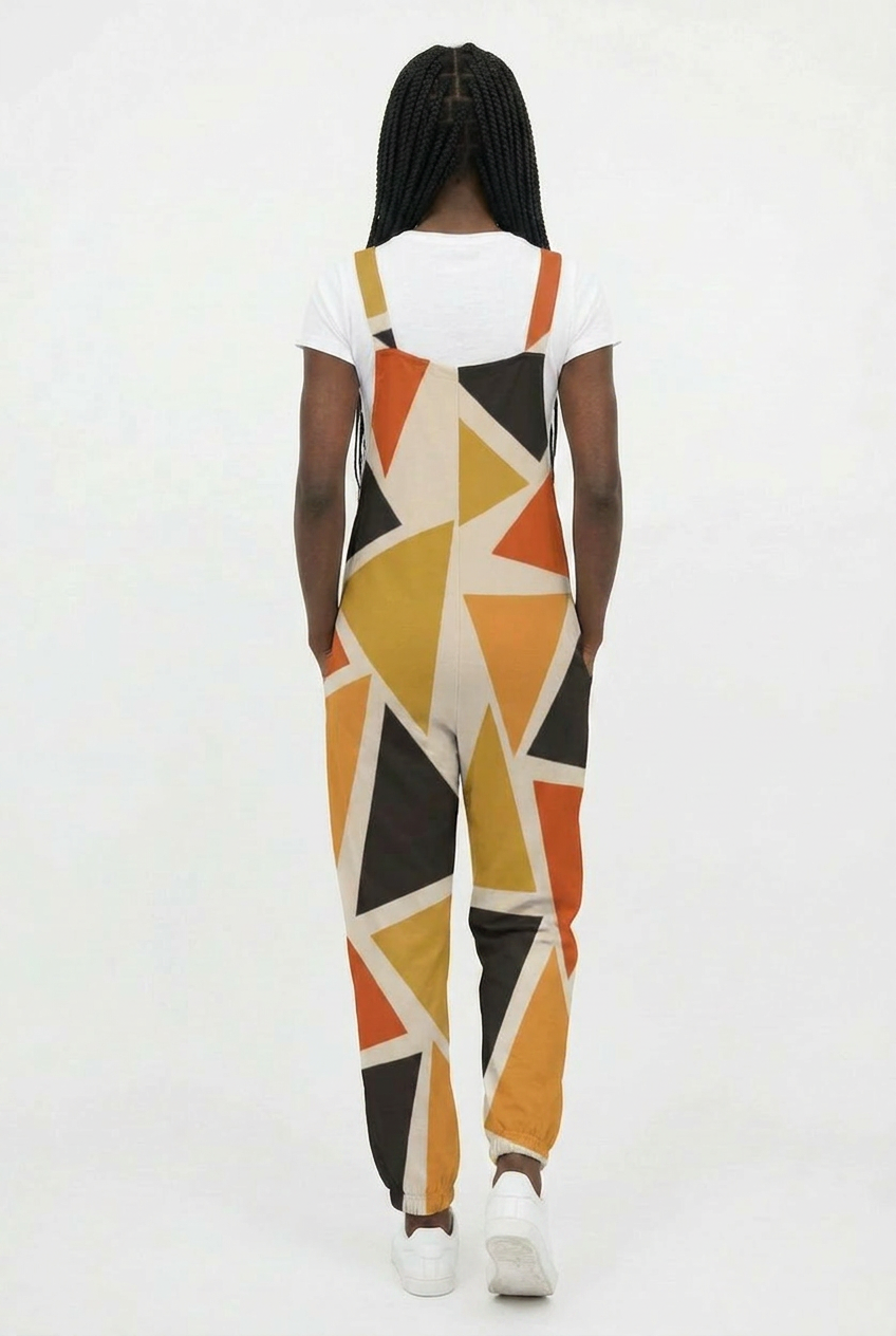 Baggy Harem Jumpsuit | Kemet Angles Ghana Print | Kinky Nomad