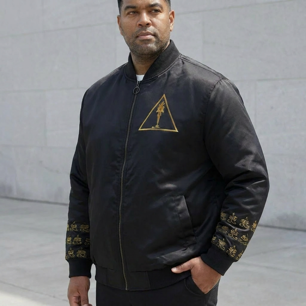 Men's Bomber Jacket | Angles Bogolan Ghana Kemet | Kinky Nomad