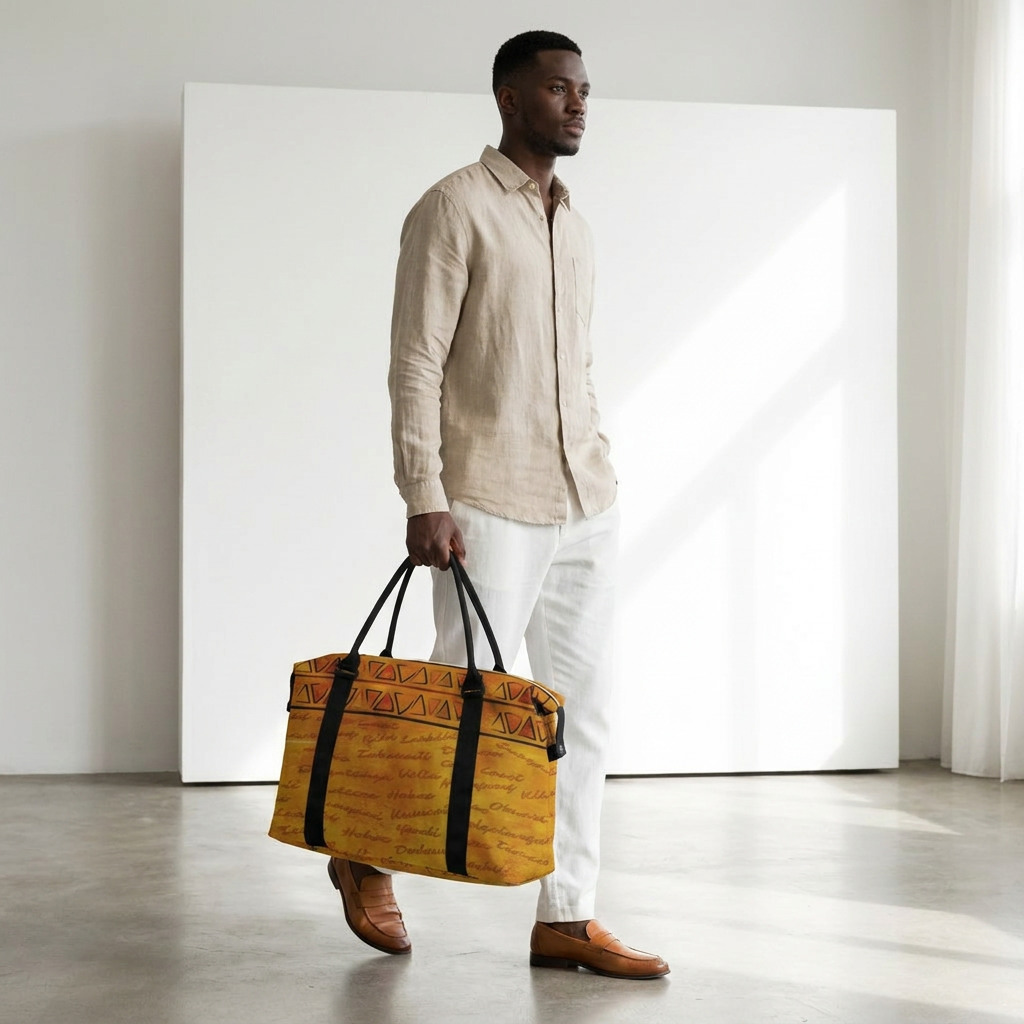 Ghana Print Duffle Bag | African Print Travel Bag | Kinky Nomad
