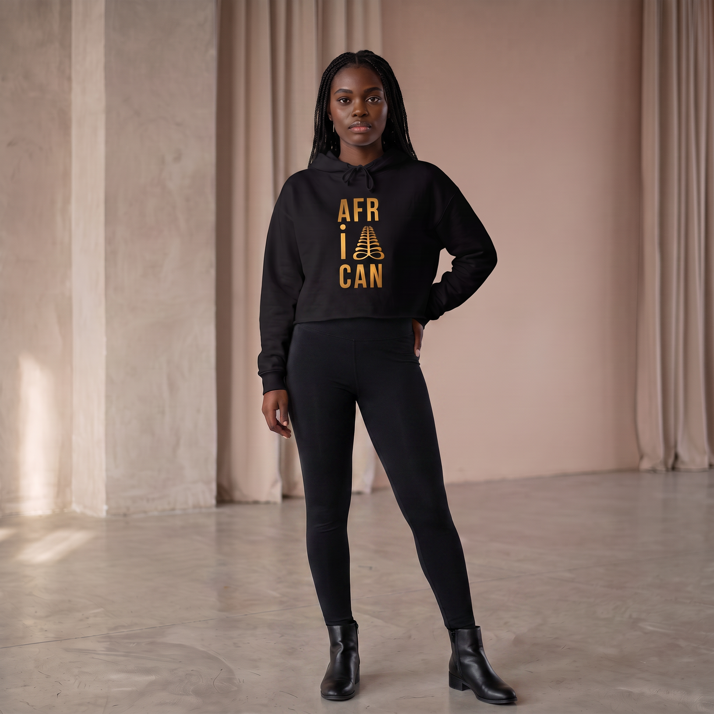 Cropped Hoodie | Manifesto & Kemet Series | Kinky Nomad