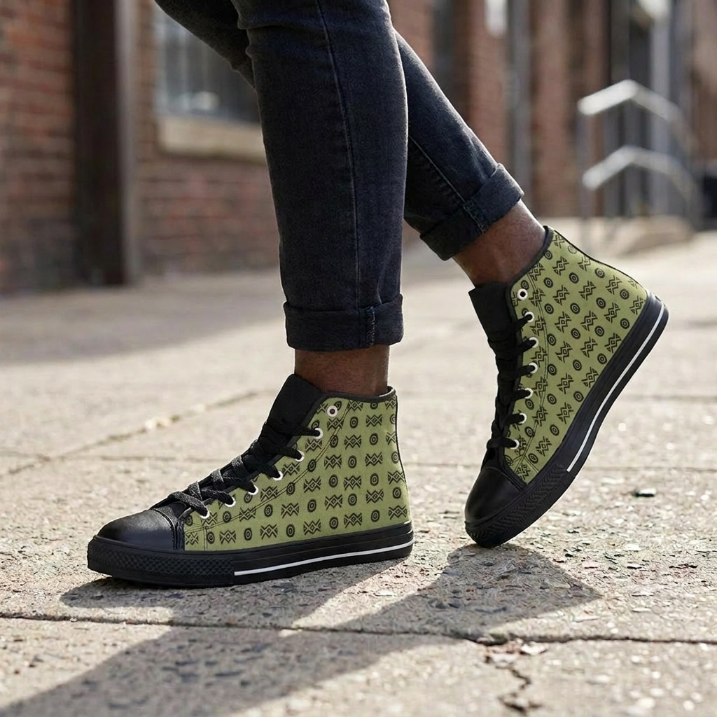 High Top Sneakers | Adinkra | Savanna Sole | Boho Sole & Crown | Kinky Nomad