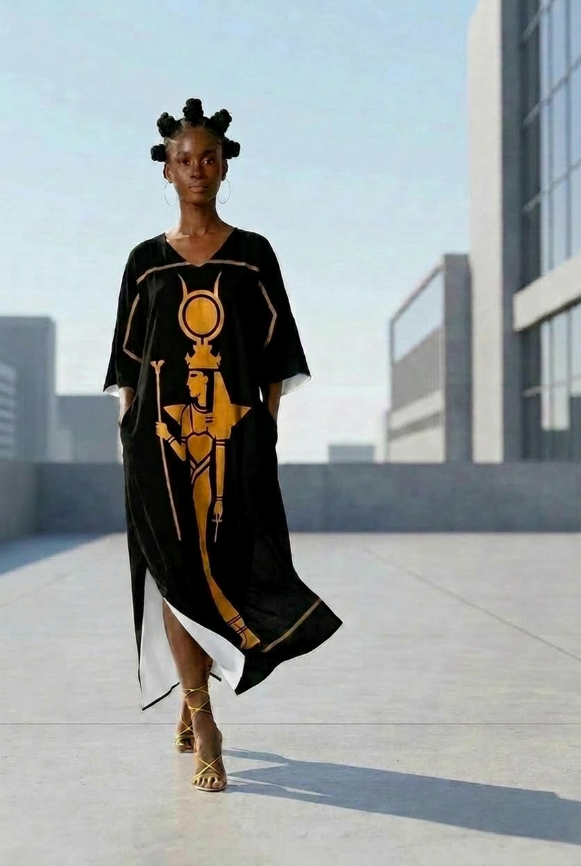 Isis Kaftan | Egyptian Goddess Kaftan | Kemet Collection | Kinky Nomad