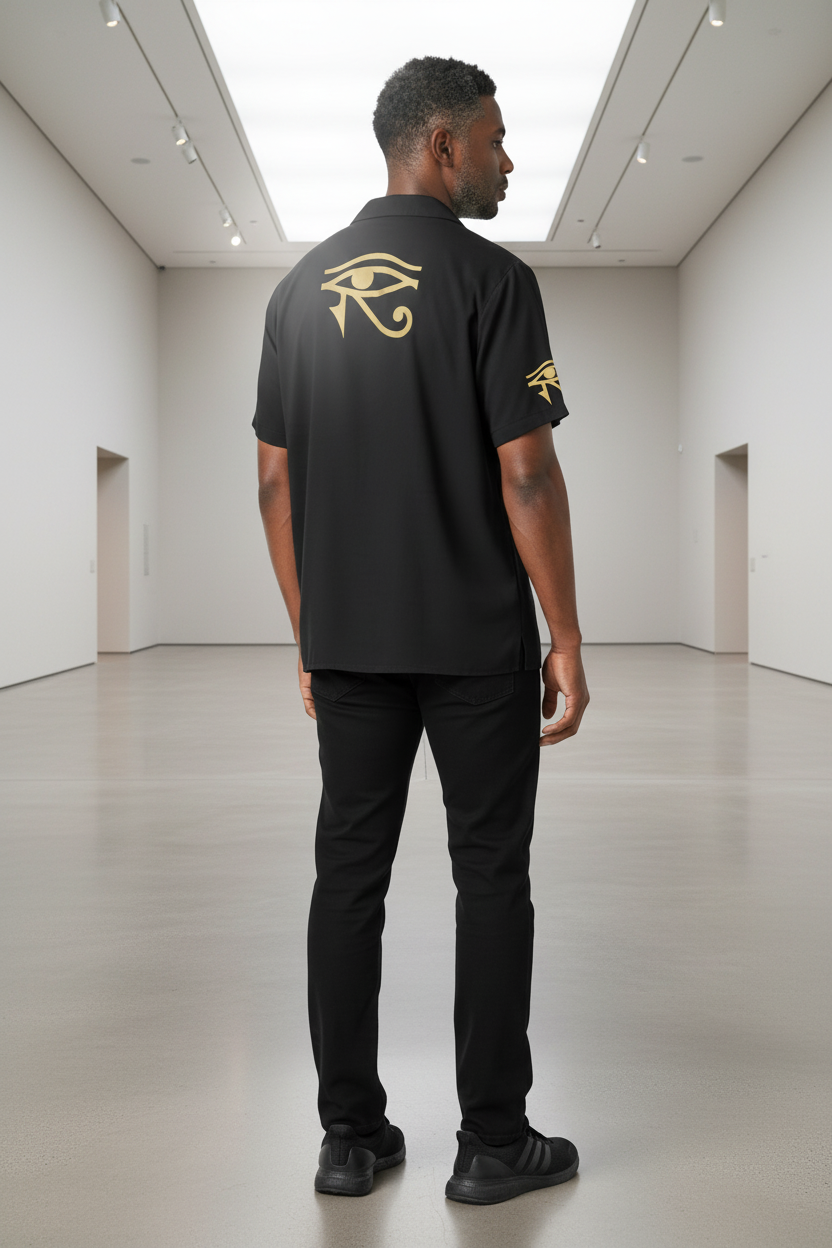 Osiris Shirt | Men's Egyptian God High Collar Shirt | Kemet Collection | Kinky Nomad