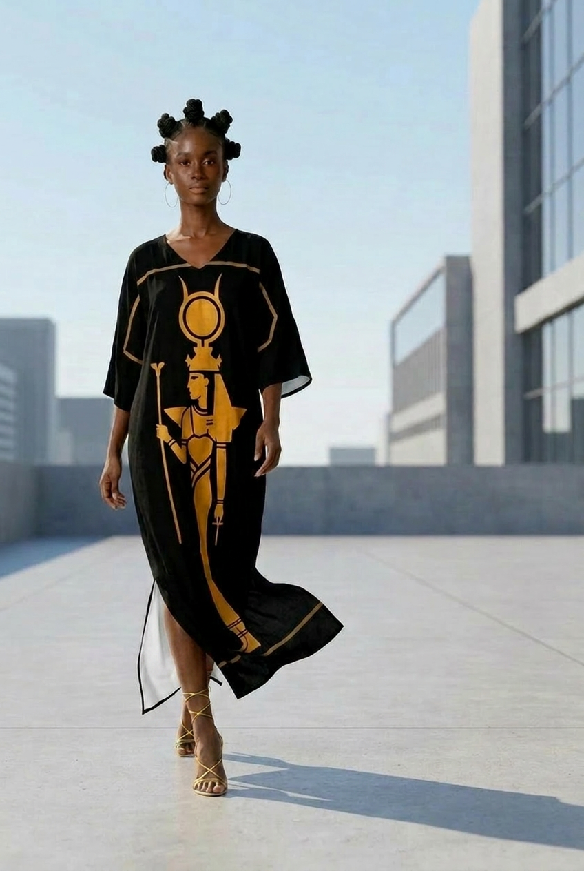 Isis Kaftan | Egyptian Goddess Kaftan | Kemet Collection | Kinky Nomad
