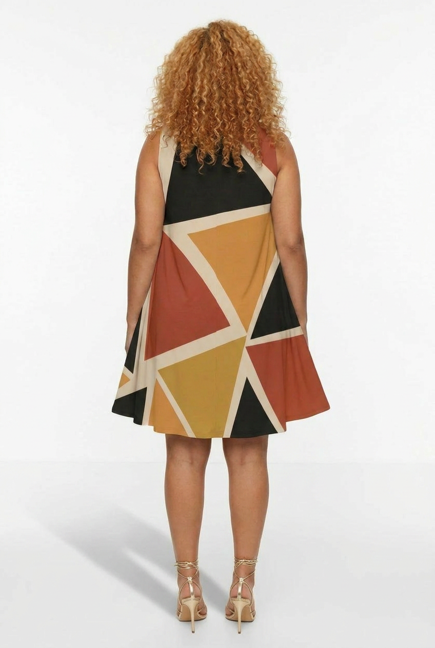 Geometric A-Line Dress | Angles Series | Kinky Nomad