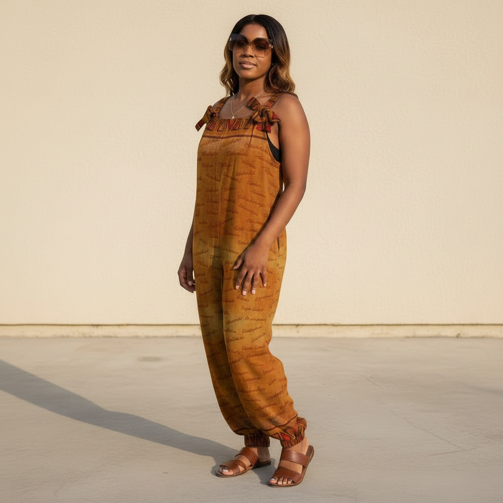 Ghana Inspired African Print Baggy Jumpsuit | Kinky Nomad