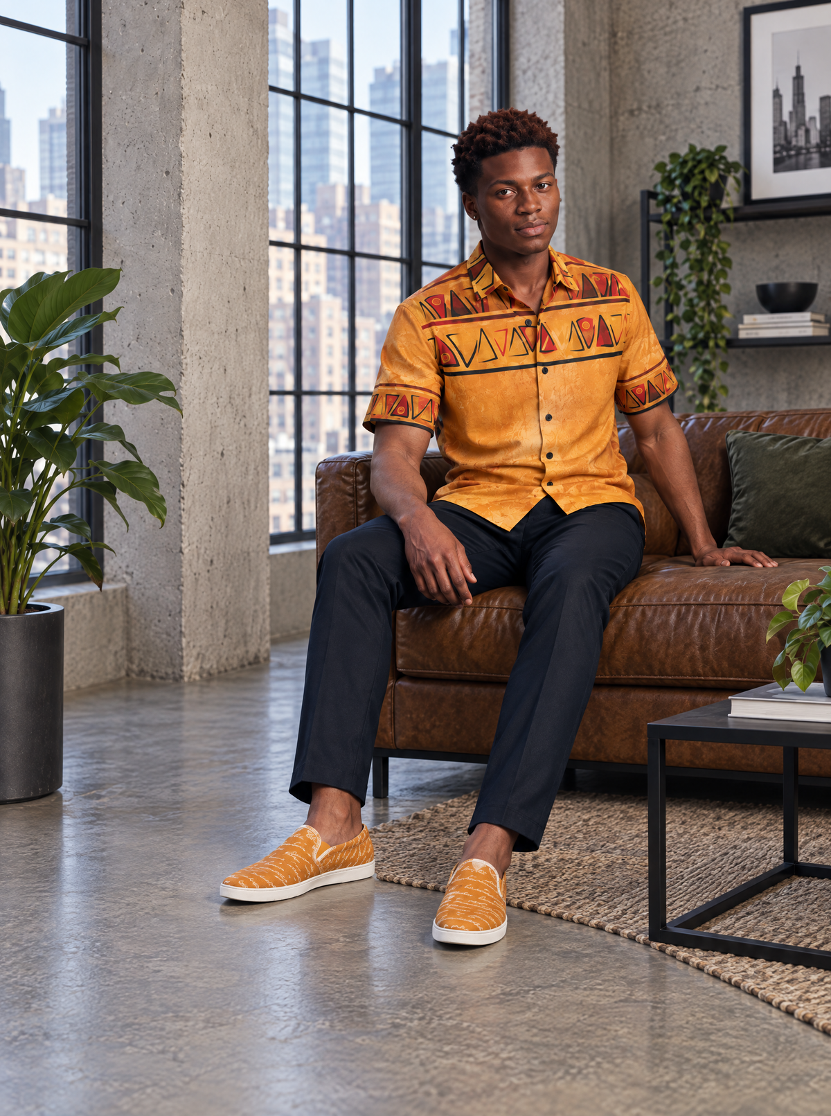 Canvas Slip-On Shoes | Ghana & Angles Series | Kinky Nomad