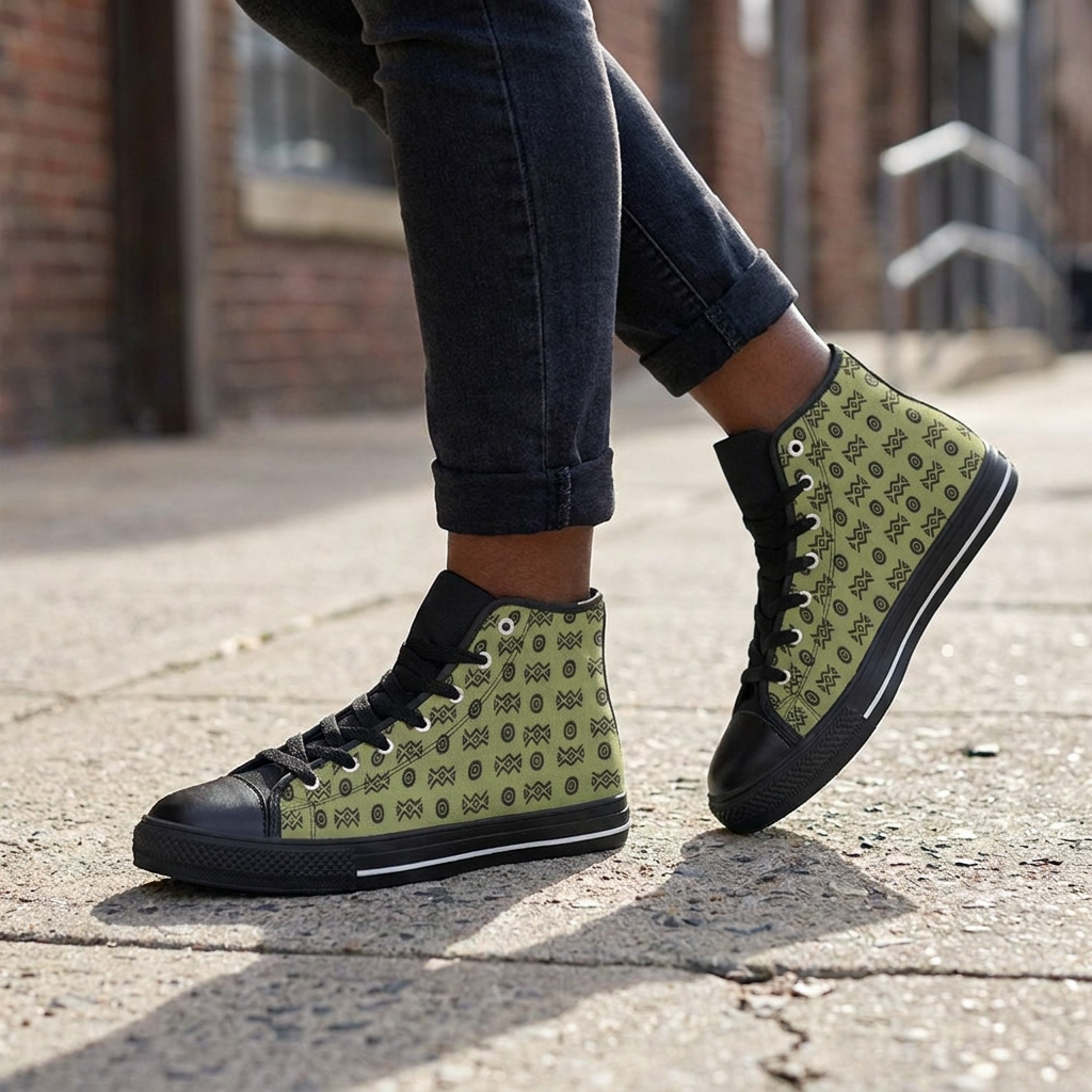 High Top Sneakers | Adinkra | Savanna Sole | Boho Sole & Crown | Kinky Nomad