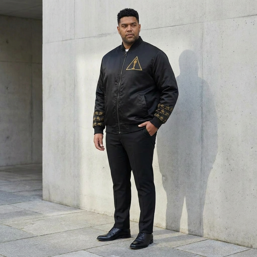 Men's Bomber Jacket | Angles Bogolan Ghana Kemet | Kinky Nomad