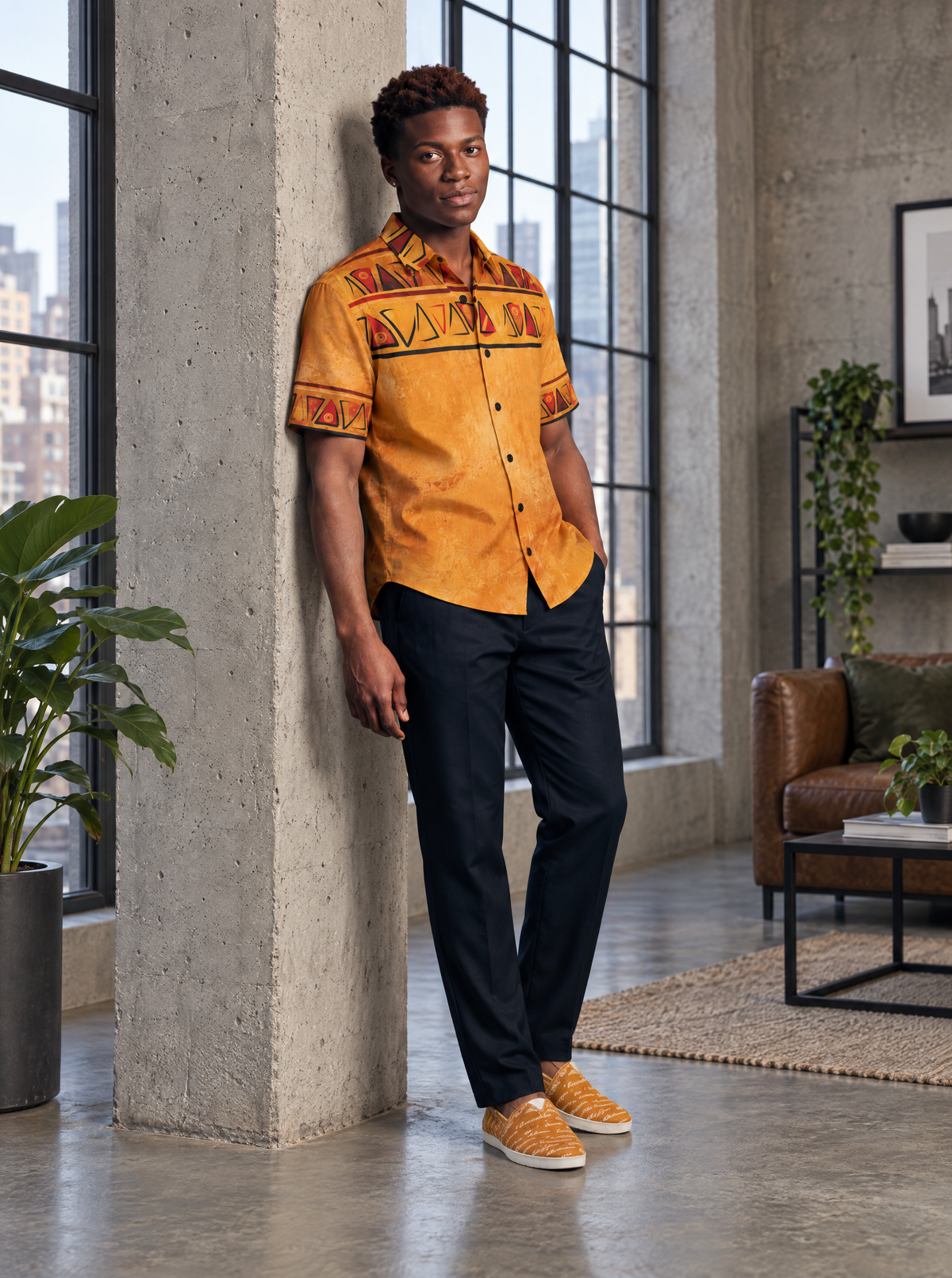 Canvas Slip-On Shoes | Ghana & Angles Series | Kinky Nomad