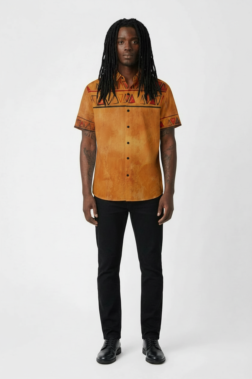 Men's African Shirt | Ghana Ground Series | Kinky Nomad