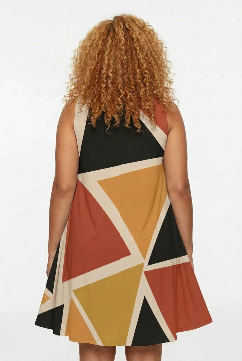 Geometric A-Line Dress | Angles Series | Kinky Nomad