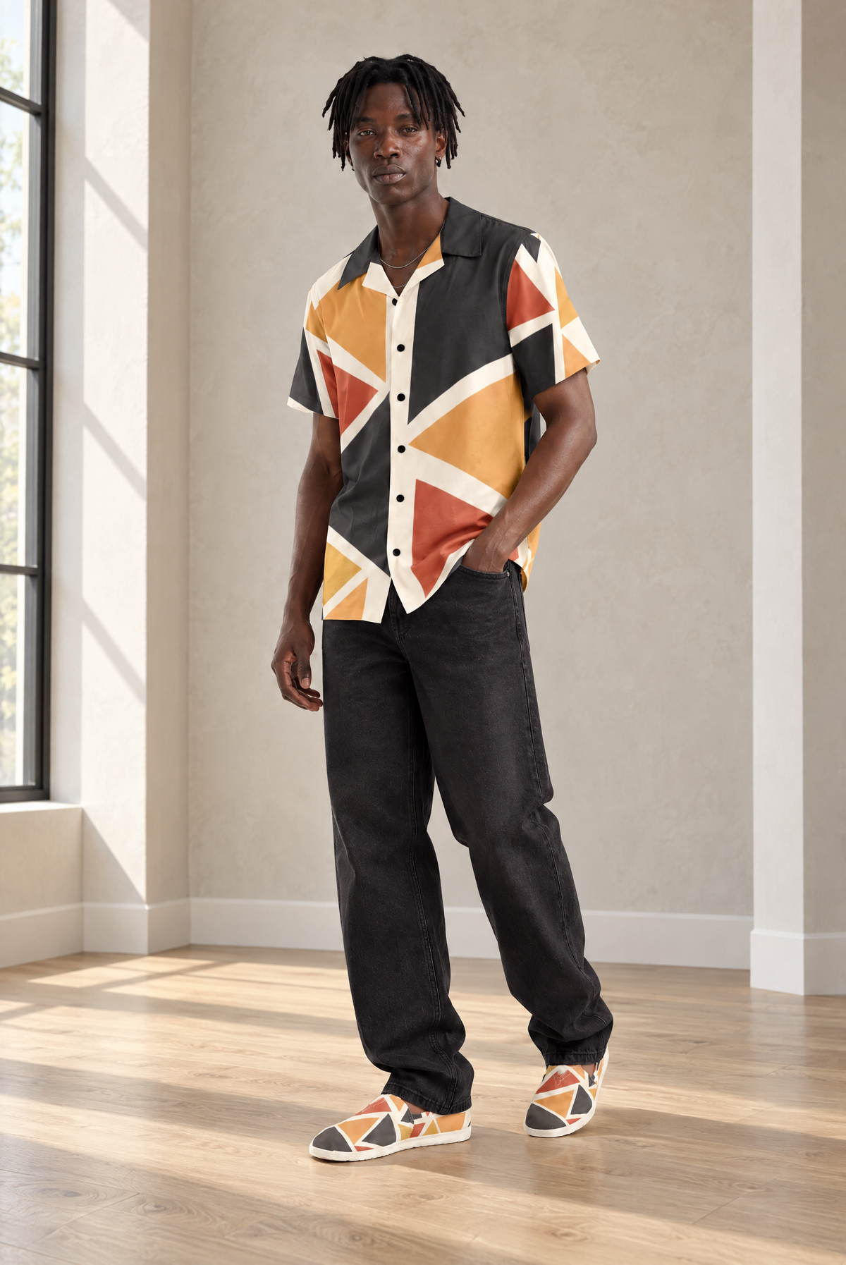 Canvas Slip-On Shoes | Ghana & Angles Series | Kinky Nomad
