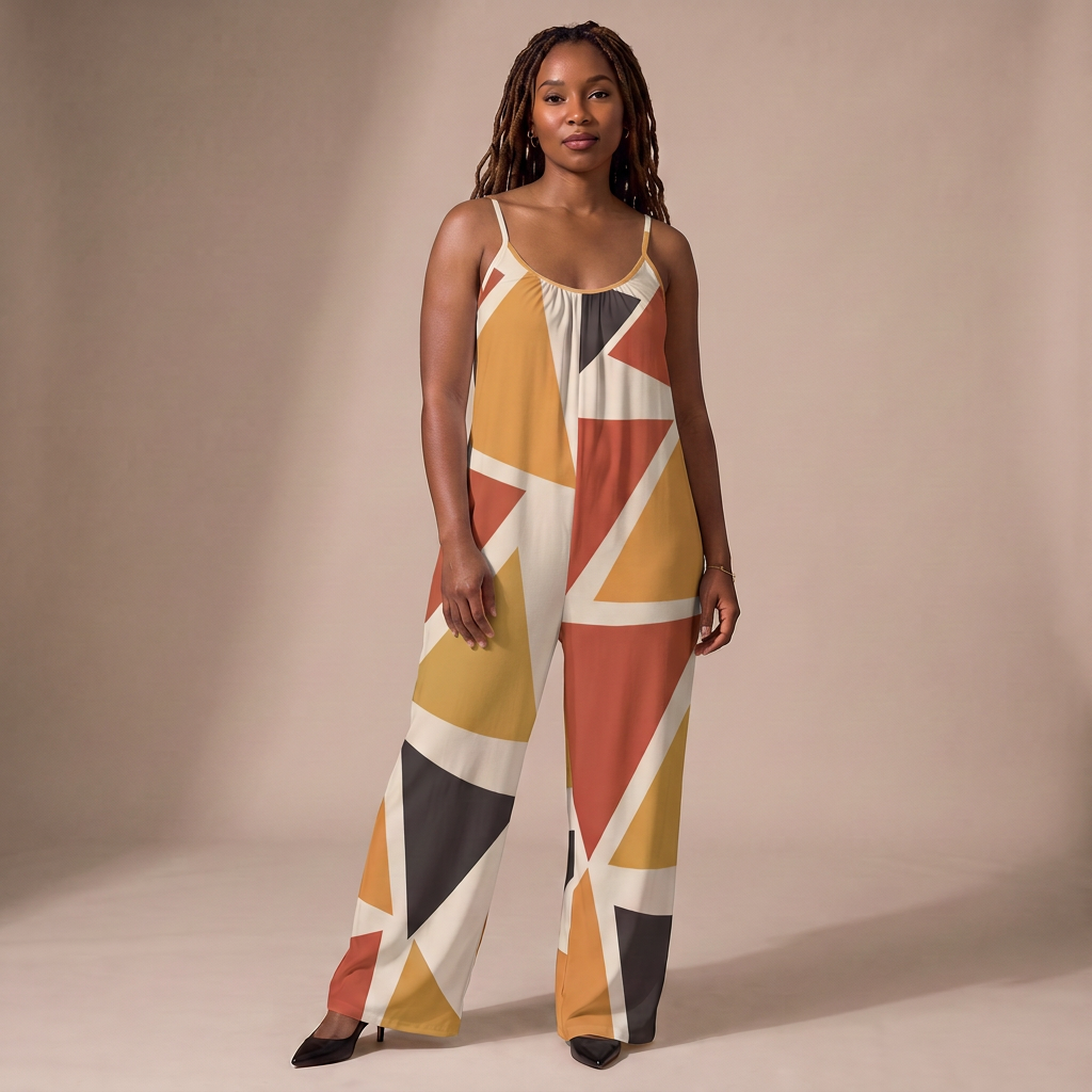 Wide-Leg Jumpsuit | Angles Series | Earth Palette | Kinky Nomad