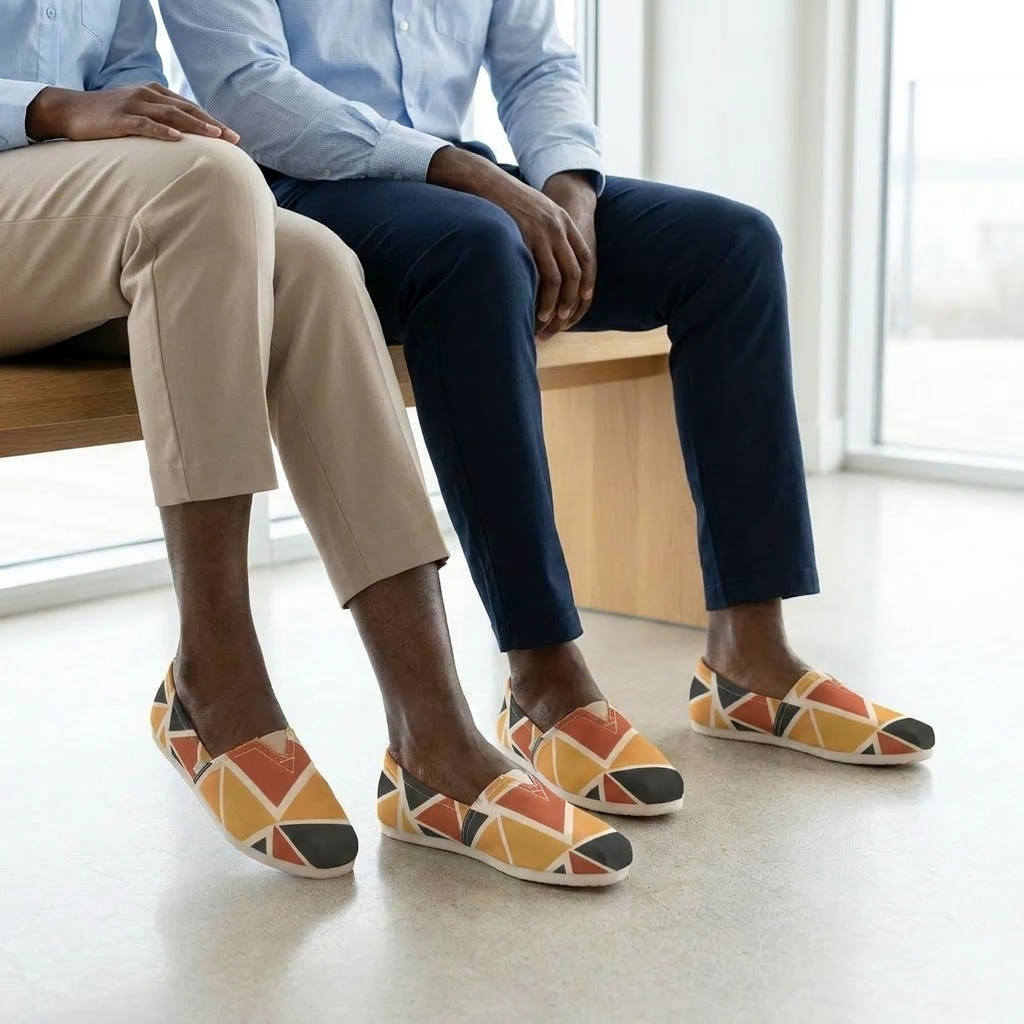 Canvas Slip-On Shoes | Ghana & Angles Series | Kinky Nomad