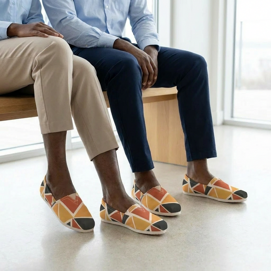 Canvas Slip-On Shoes | Ghana & Angles Series | Kinky Nomad