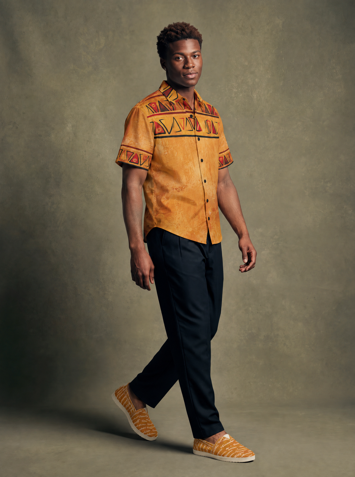 Canvas Slip-On Shoes | Ghana & Angles Series | Kinky Nomad