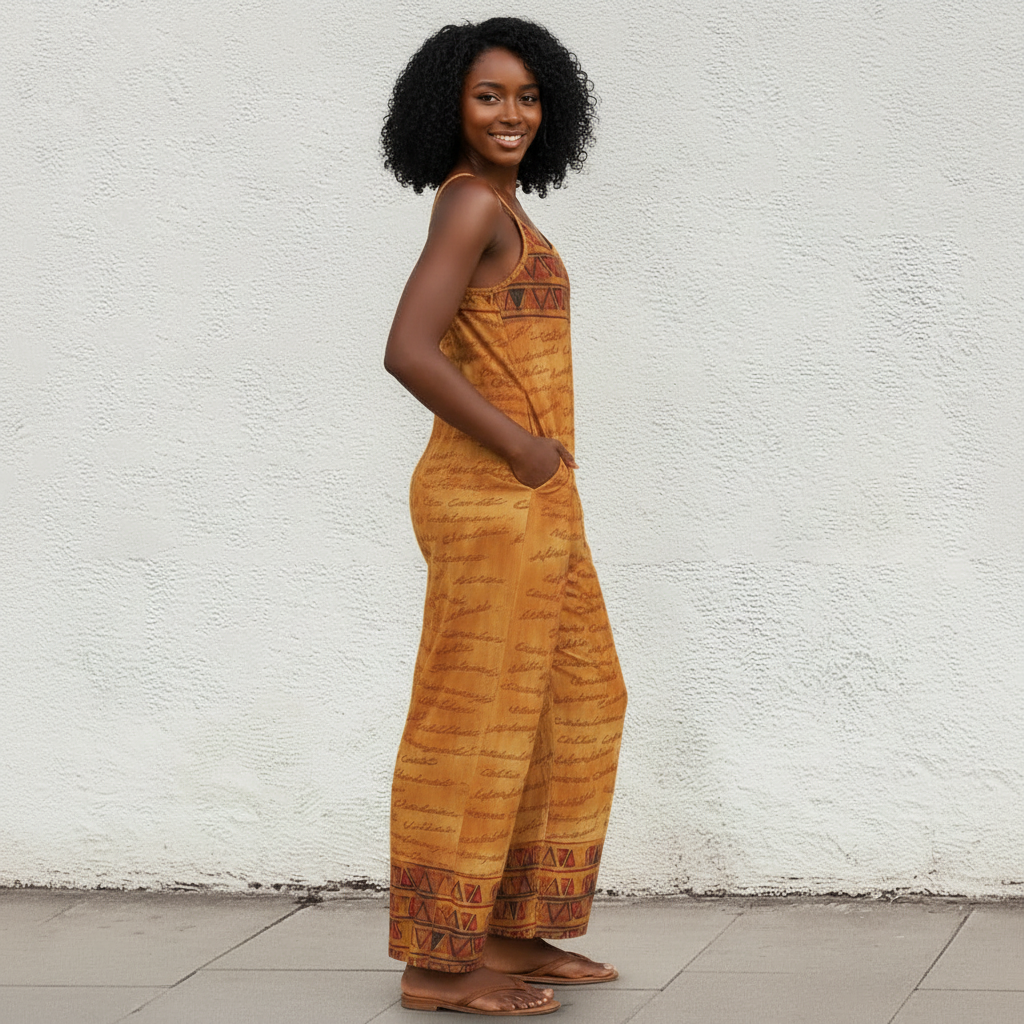 African Print Wide Leg Jumpsuit | Ghana Inspired | Kinky Nomad