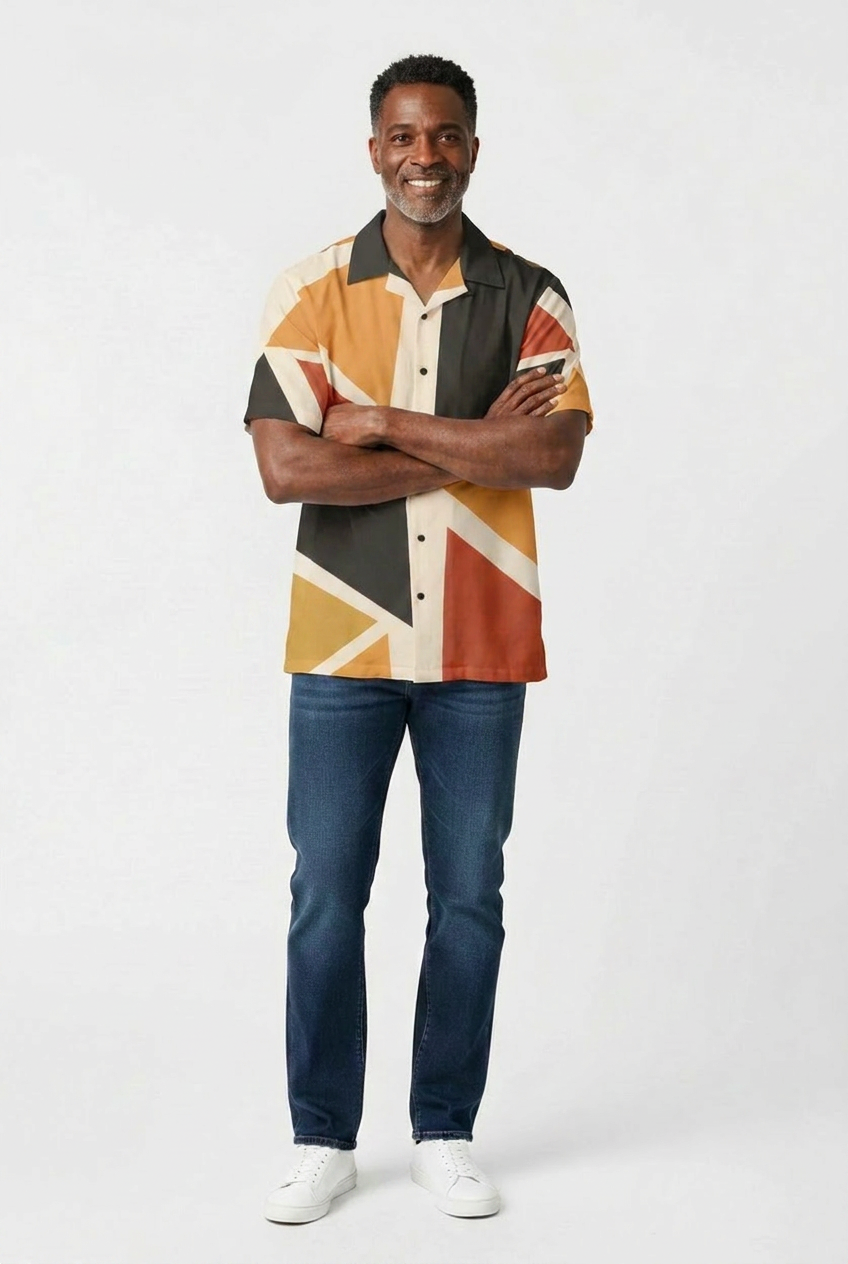 Men's Geometric Shirt | Angles Series | Kinky Nomad