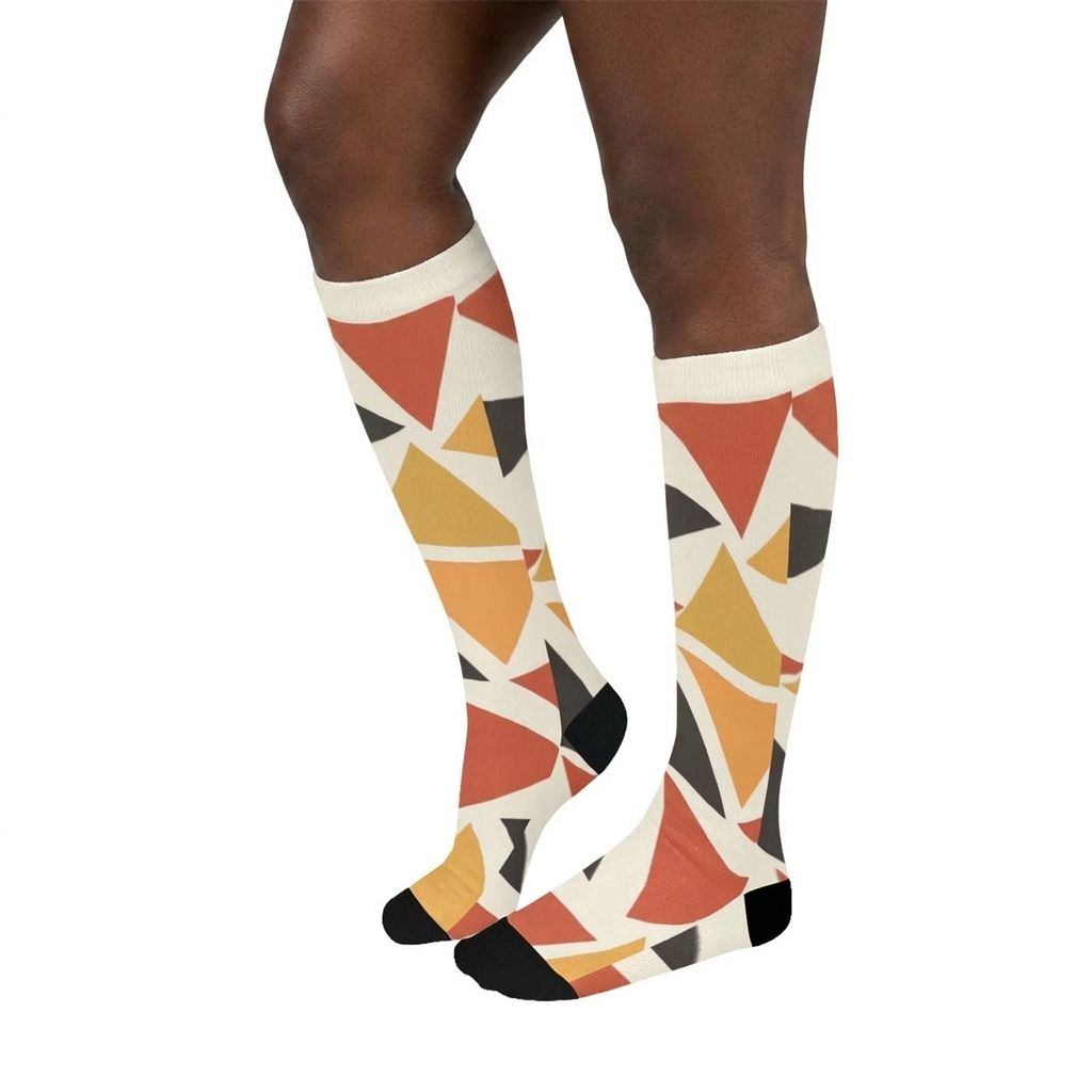 Over-the-Calf Socks | Angles Ghana Mud Cloth | Kinky Nomad