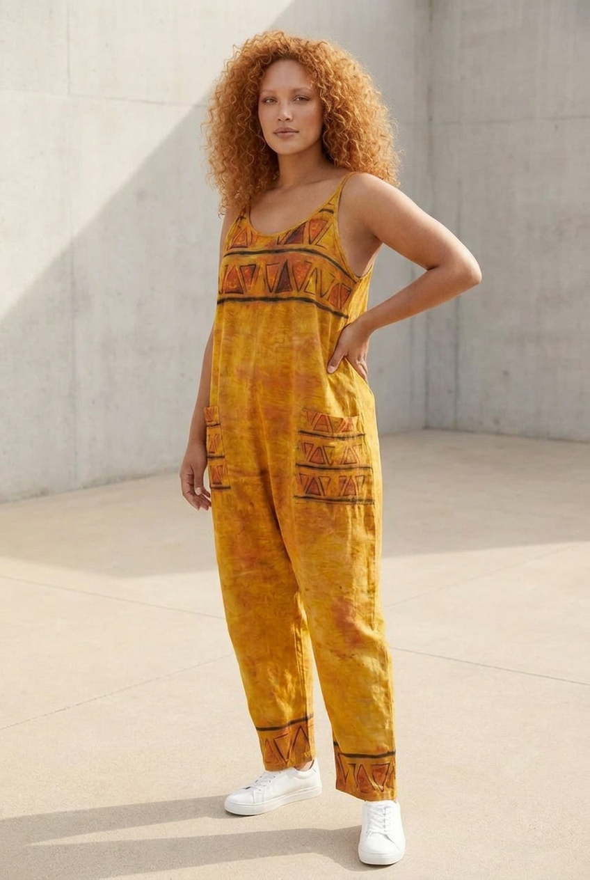 African Geometric Jumpsuit | Ghana Ground Series | Kinky Nomad