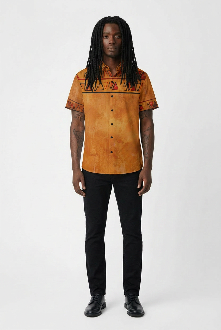 Men's African Shirt | Ghana Ground Series | Kinky Nomad