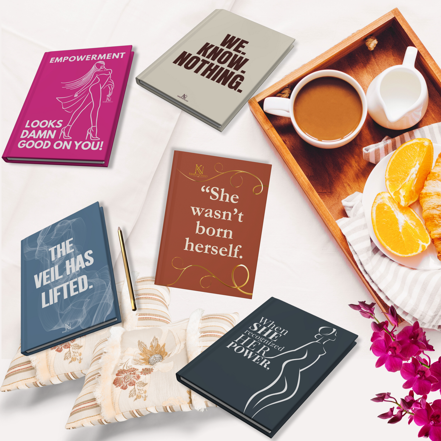 Empowerment Hardcover Journal – Five (5) Motivational Quote Notebook