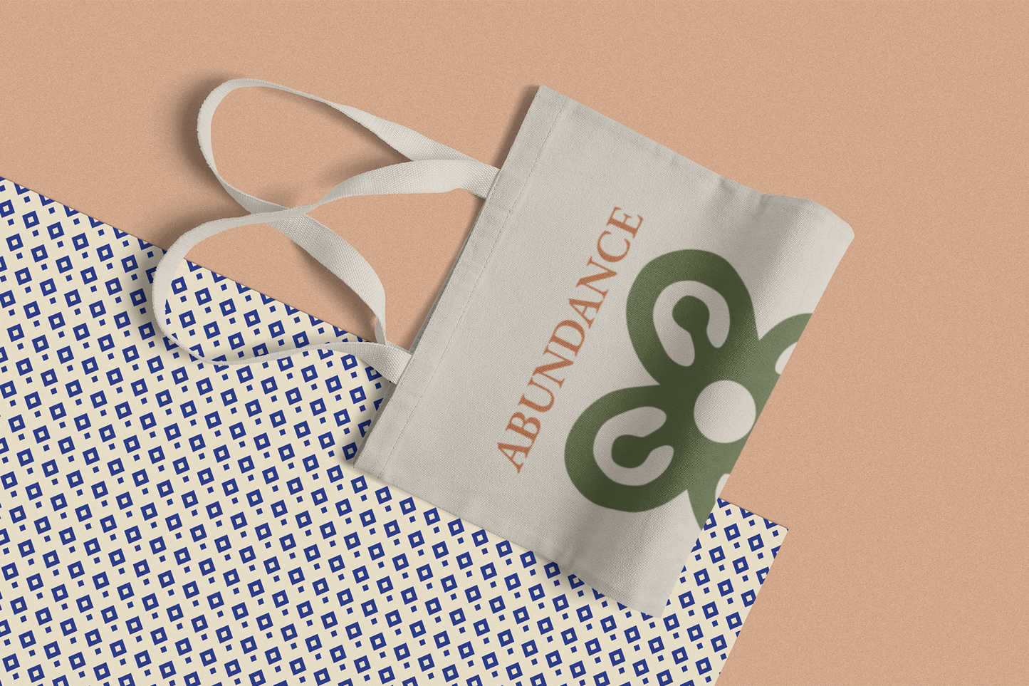 ABUNDANCE Adinkra Organic Cotton Tote Bag | Eco-Friendly African Symbol Tote by Kinky Nomad