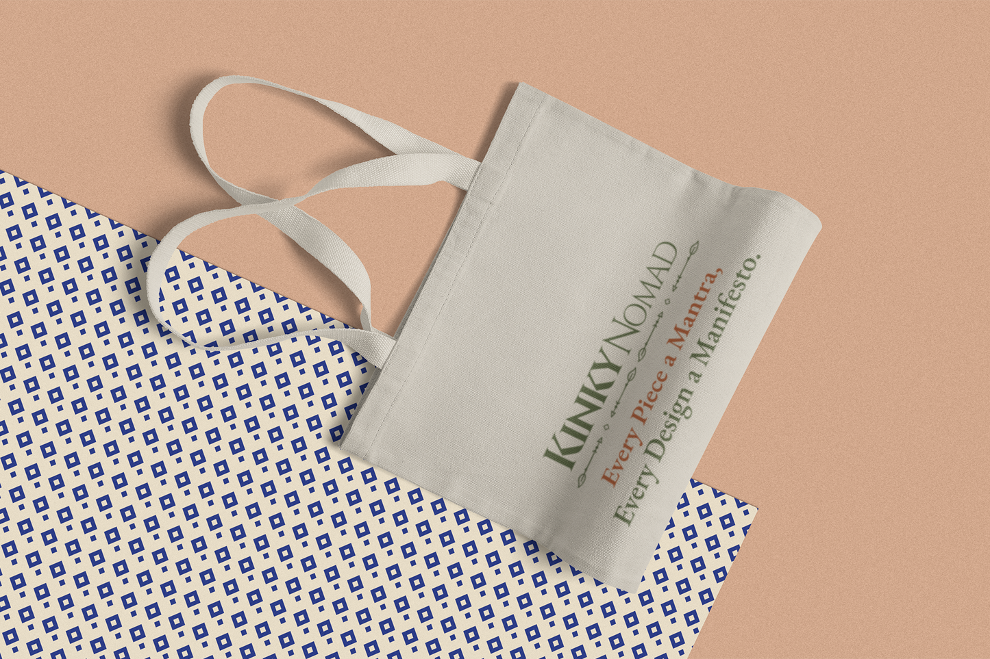 HARMONY Adinkra Tote Bag – Organic Cotton, Eco-Friendly African Symbol Bag, Sustainable Gift by Kinky Nomad