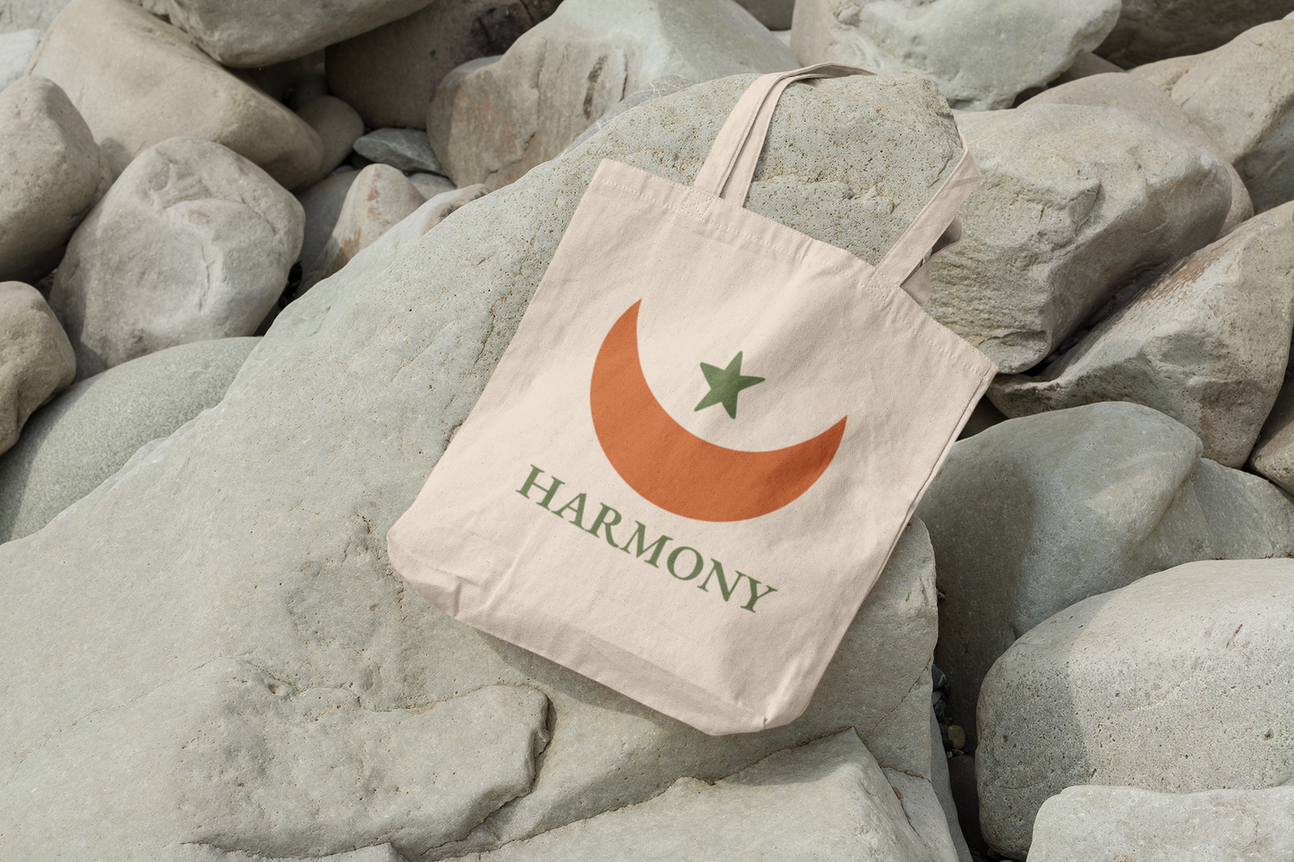 HARMONY Adinkra Tote Bag – Organic Cotton, Eco-Friendly African Symbol Bag, Sustainable Gift by Kinky Nomad