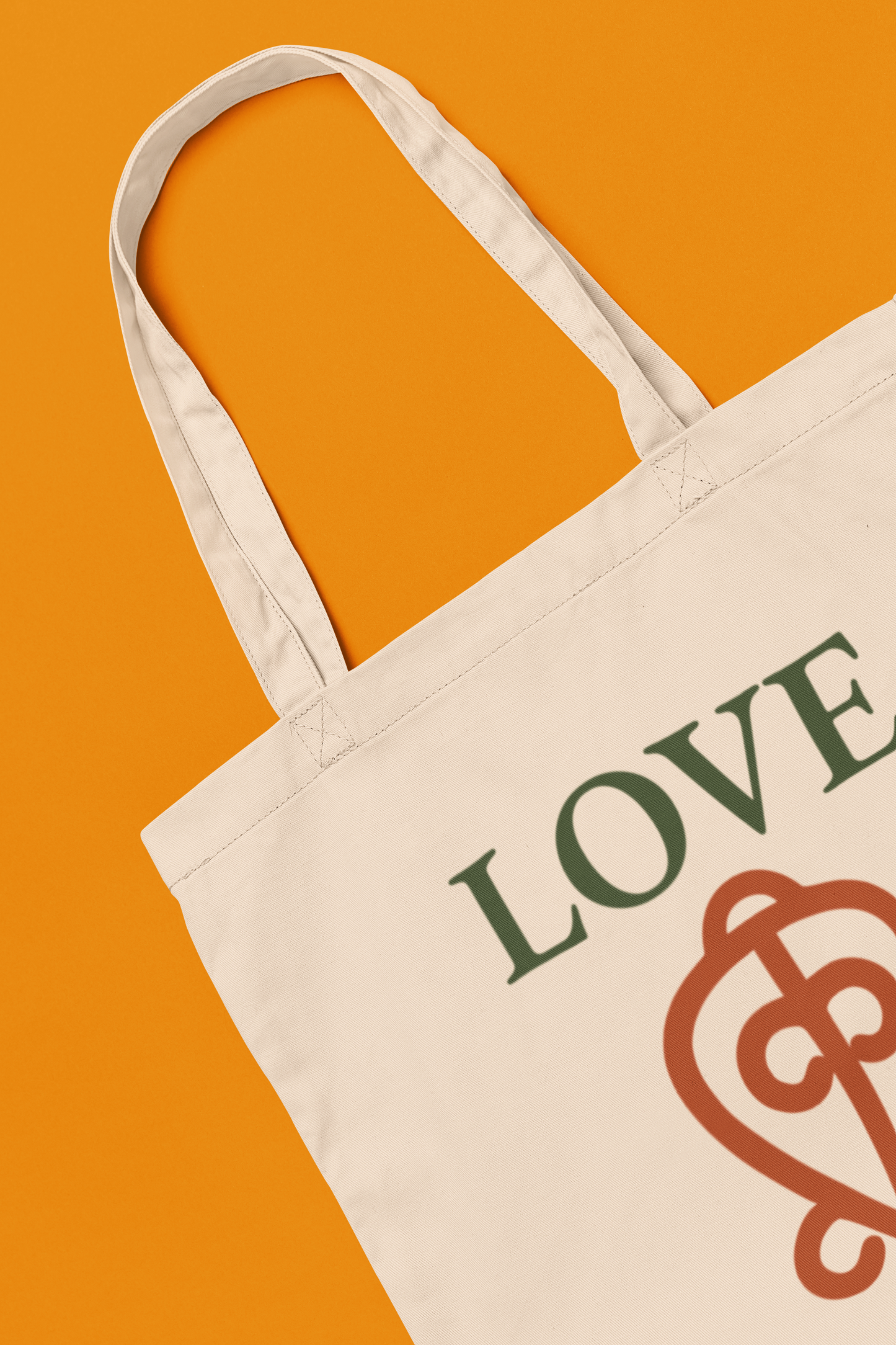 LOVE Adinkra Organic Cotton Tote Bag | Eco-Friendly African Symbol Tote by Kinky Nomad