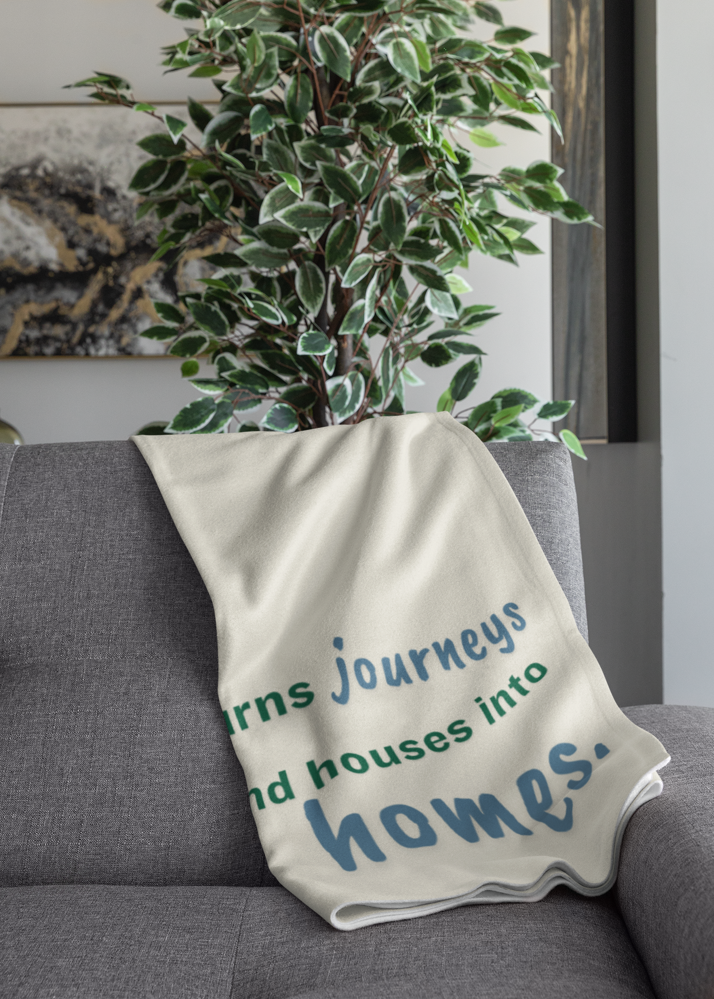 Gratitude Throw Blanket – Inspirational Quote Home Decor