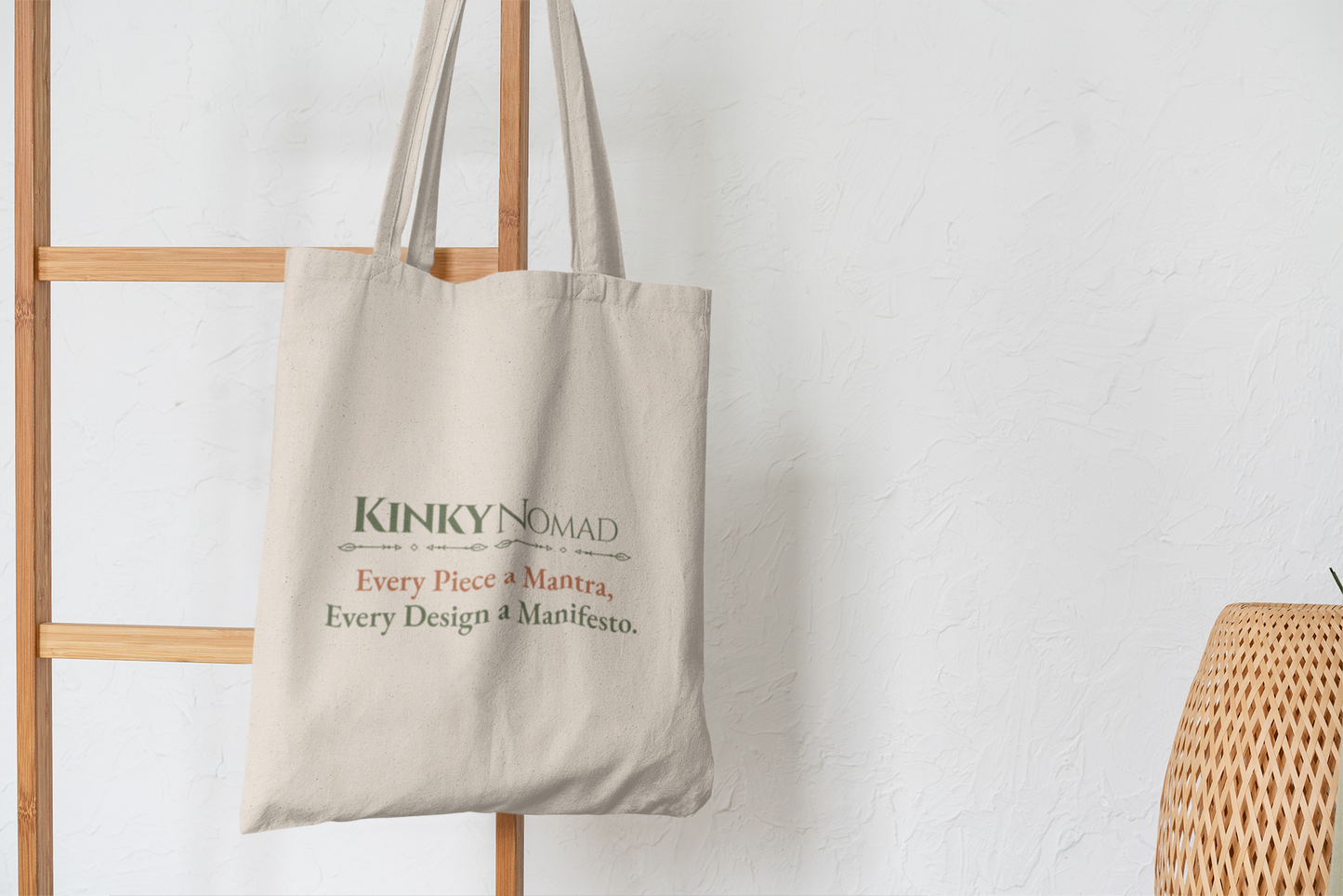HARMONY Adinkra Tote Bag – Organic Cotton, Eco-Friendly African Symbol Bag, Sustainable Gift by Kinky Nomad