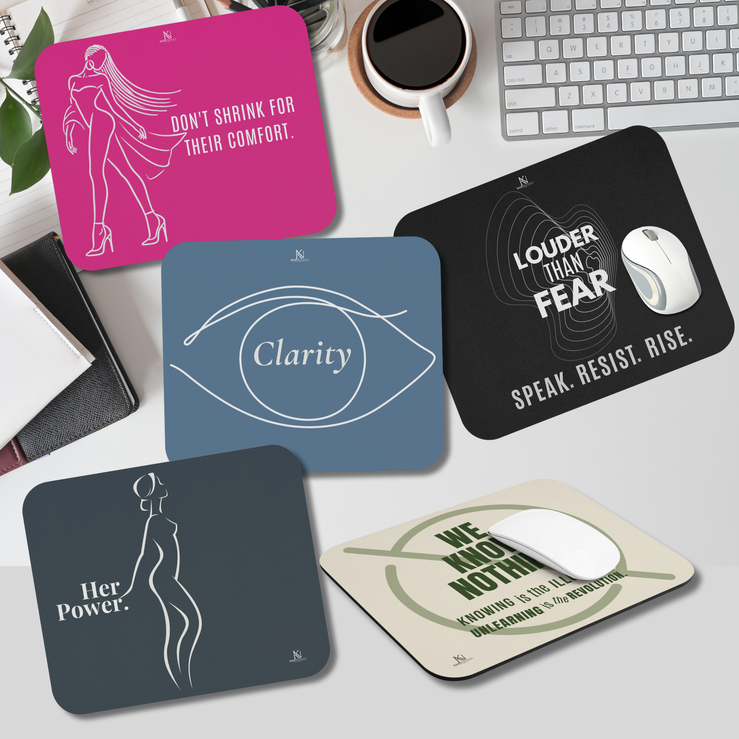 Empowerment Quote Mouse Pad – Inspirational Desk Accessories (5 Designs)