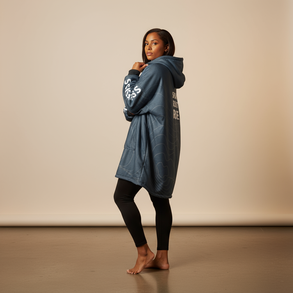 Louder Than Fear Oversized Unisex Hooded Blanket – Speak. Resist. Rise.