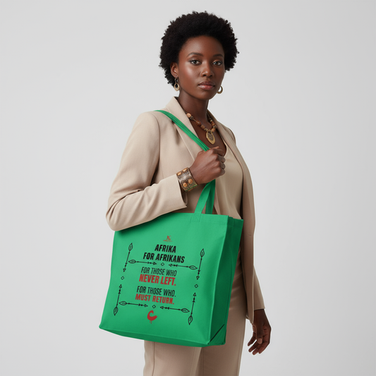 Afrika for Afrikans Tote Bag | Empowerment Quote Reusable Cotton Canvas Tote by Kinky Nomad