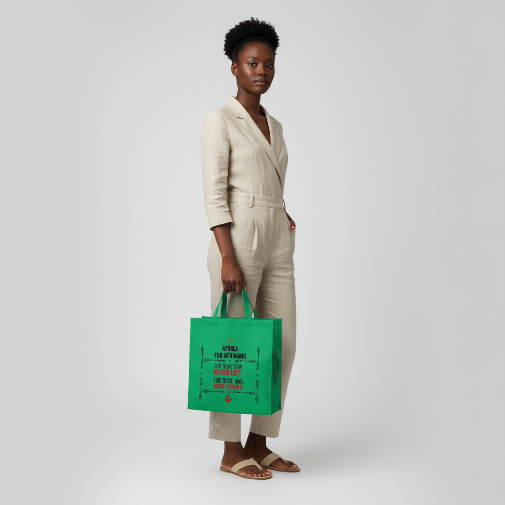 Afrika for Afrikans Tote Bag | Empowerment Quote Reusable Cotton Canvas Tote by Kinky Nomad