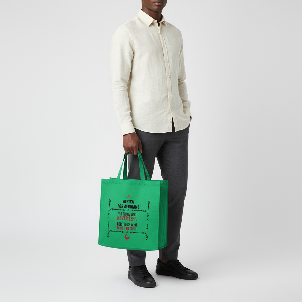 Afrika for Afrikans Tote Bag | Empowerment Quote Reusable Cotton Canvas Tote by Kinky Nomad