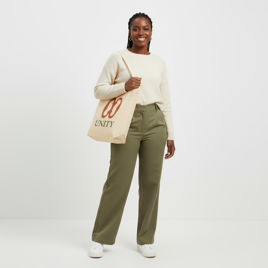 UNITY Adinkra Organic Cotton Tote Bag | Eco-Friendly African Symbol Tote by Kinky Nomad