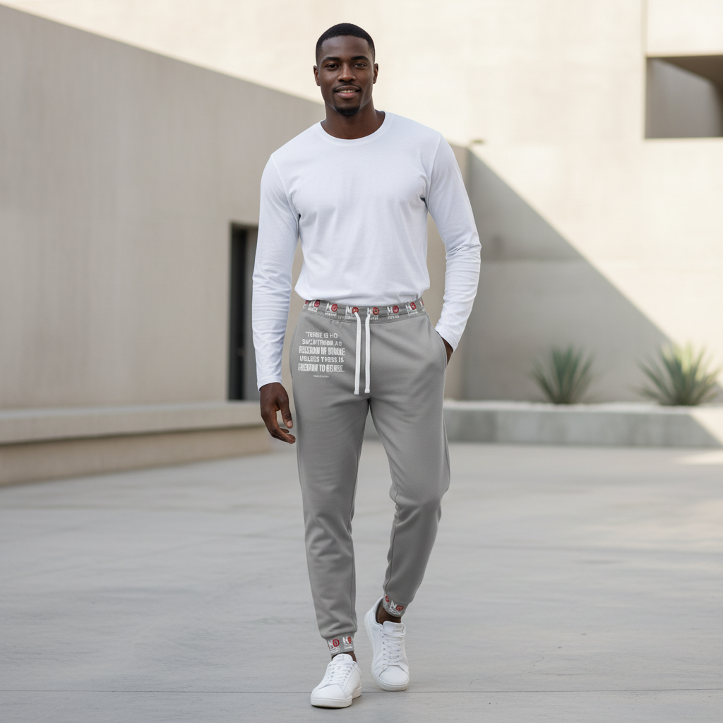 NO FREEDOM Athletic Joggers -GRAY