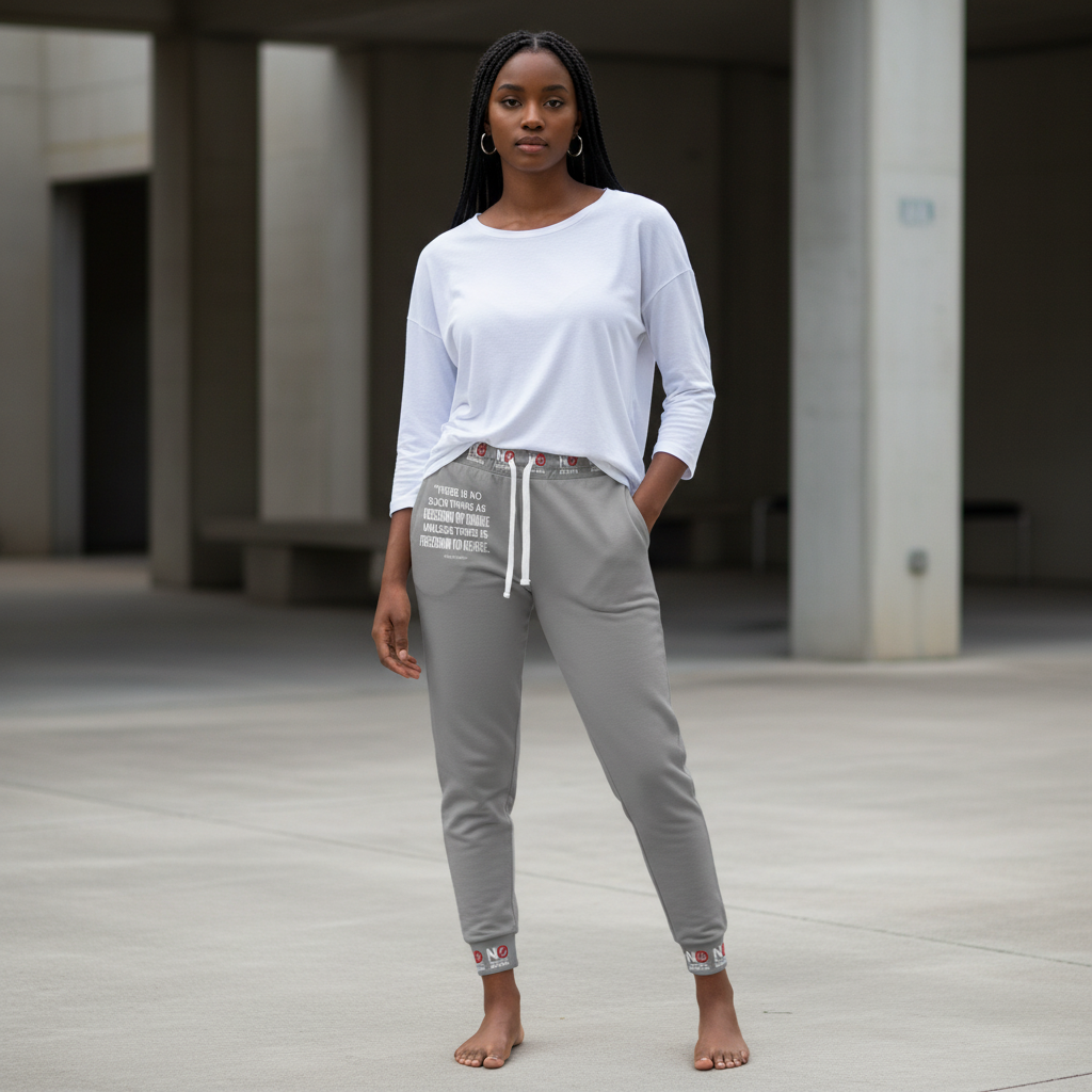 NO FREEDOM Athletic Joggers -GRAY