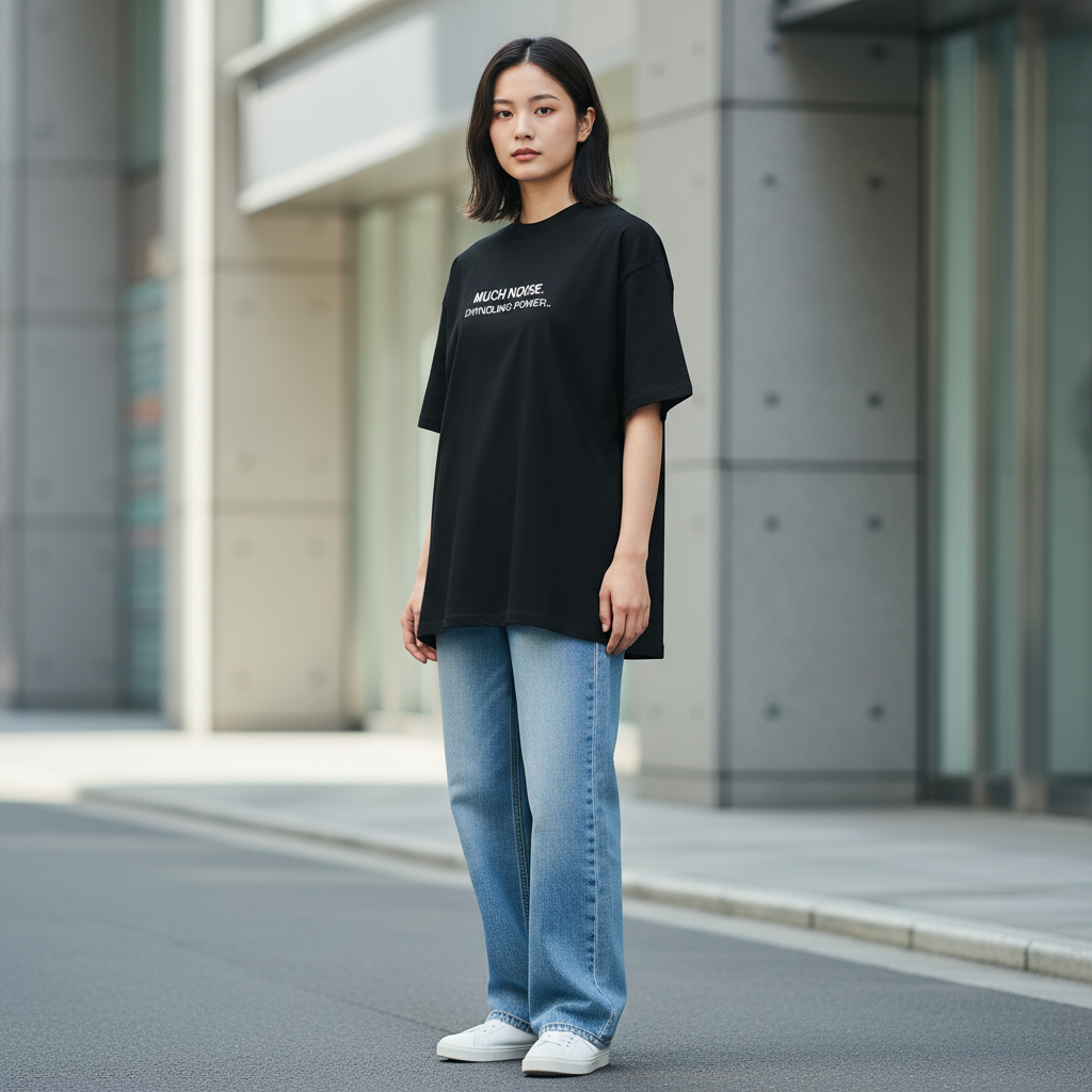 Much Noise Dwindling Power Oversized Organic T-Shirt | Unisex Streetwear Tee