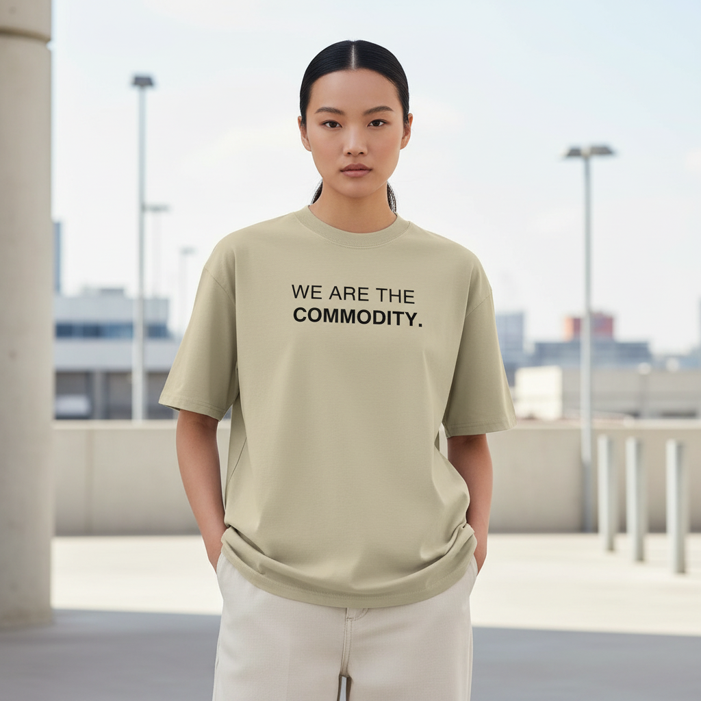 We Are The Commodity Oversized Organic T-Shirt – Empowerment Streetwear Tee