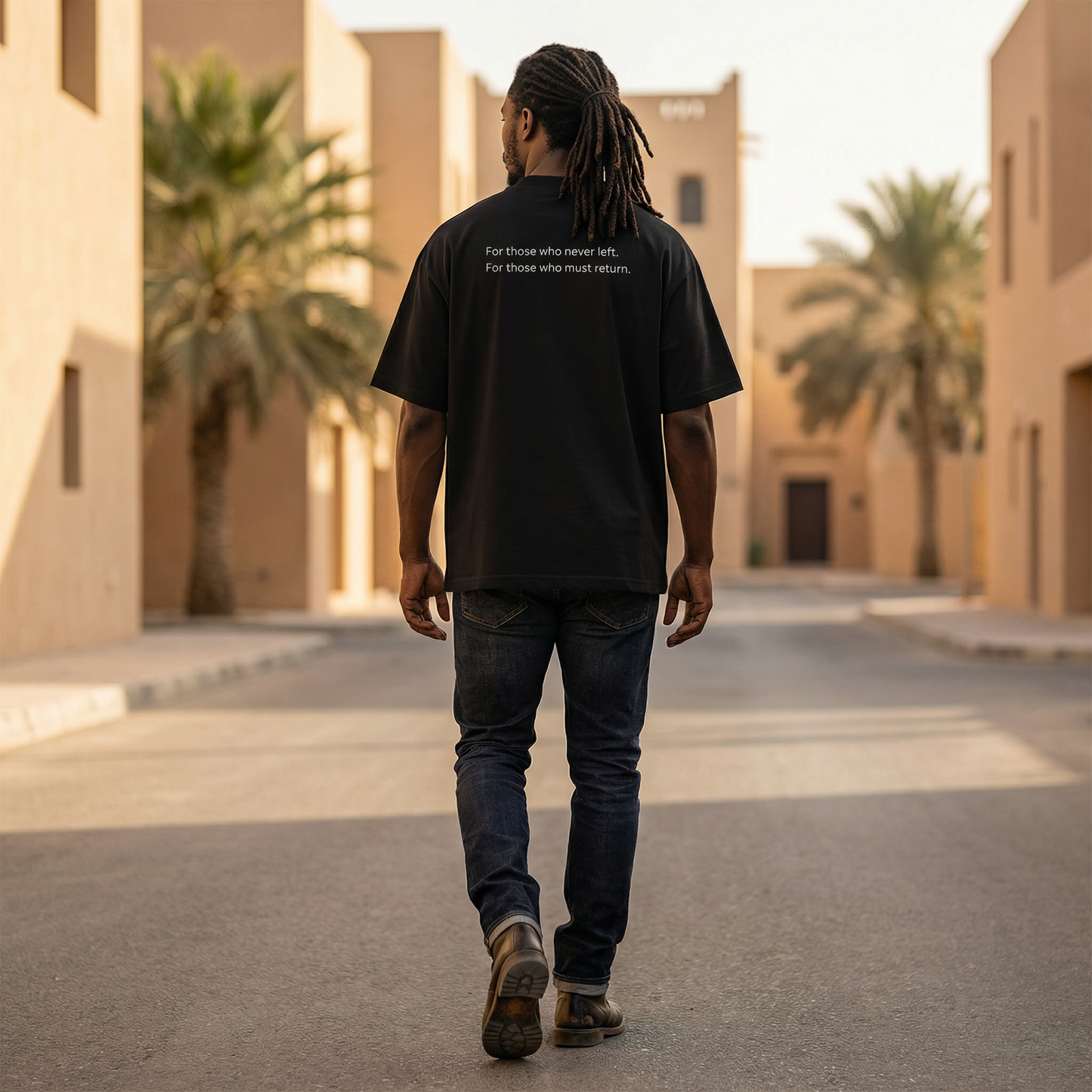 Afrika for Afrikans Oversized, High Neck Organic T-Shirt | Pan-African Streetwear