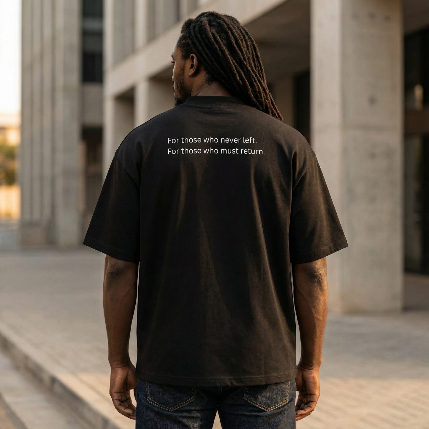 Afrika for Afrikans Oversized, High Neck Organic T-Shirt | Pan-African Streetwear