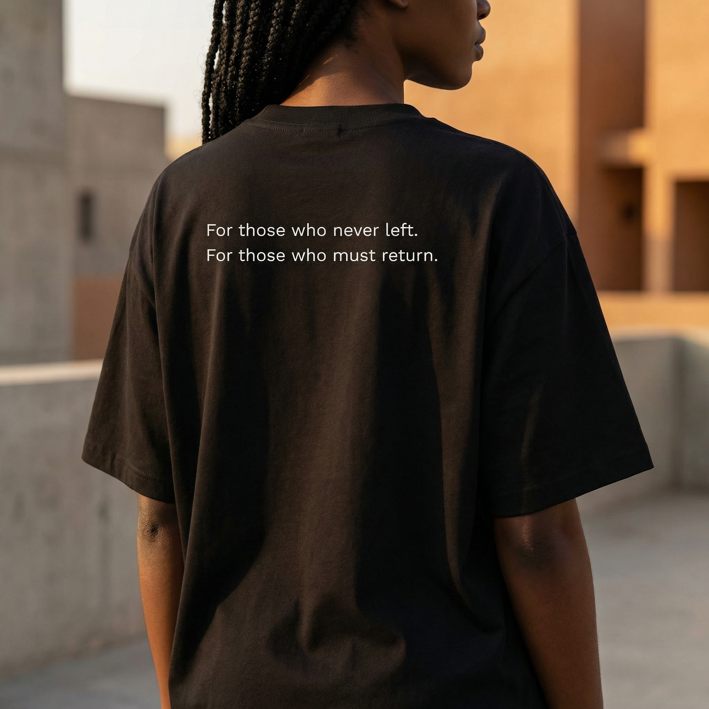 Afrika for Afrikans Oversized, High Neck Organic T-Shirt | Pan-African Streetwear