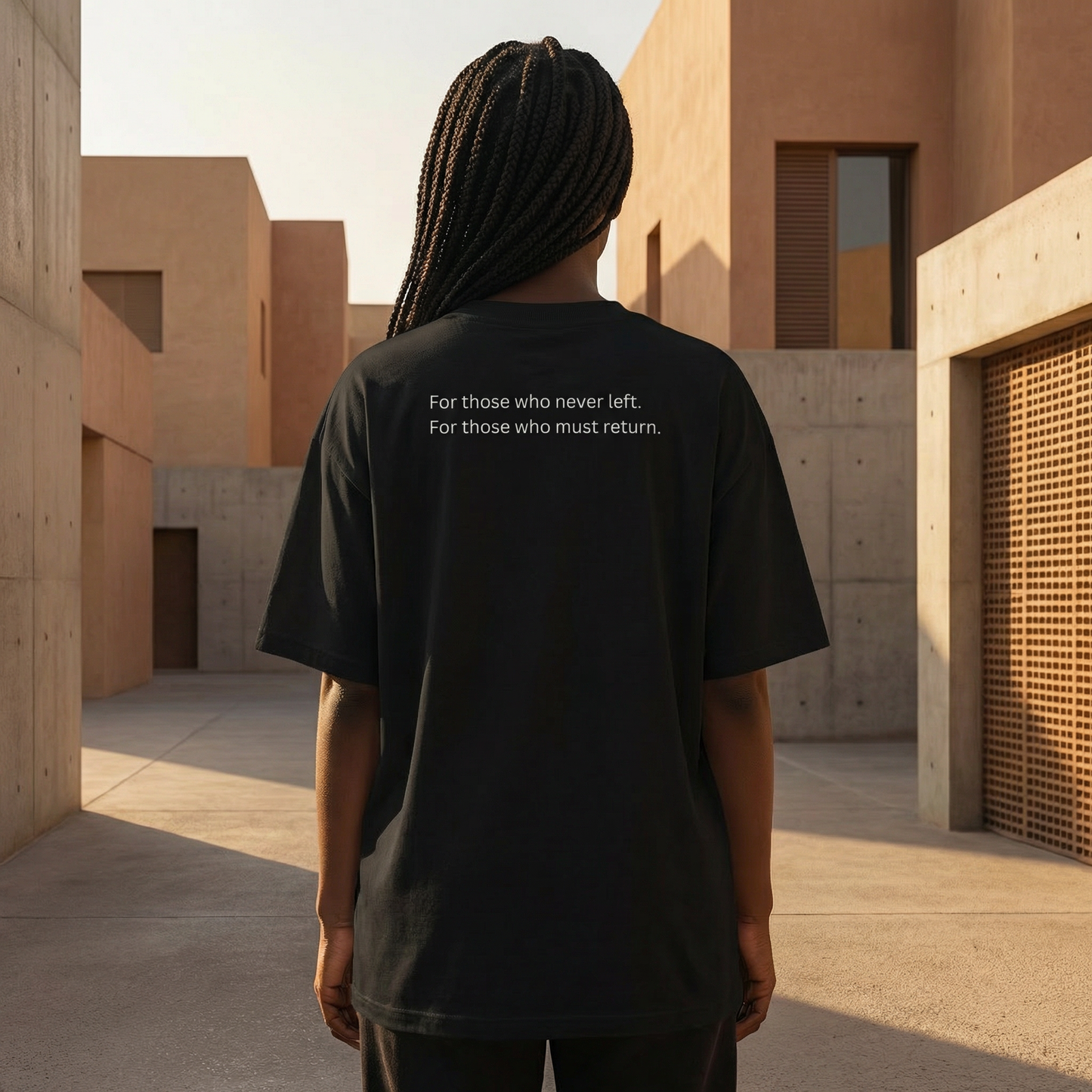 Afrika for Afrikans Oversized, High Neck Organic T-Shirt | Pan-African Streetwear