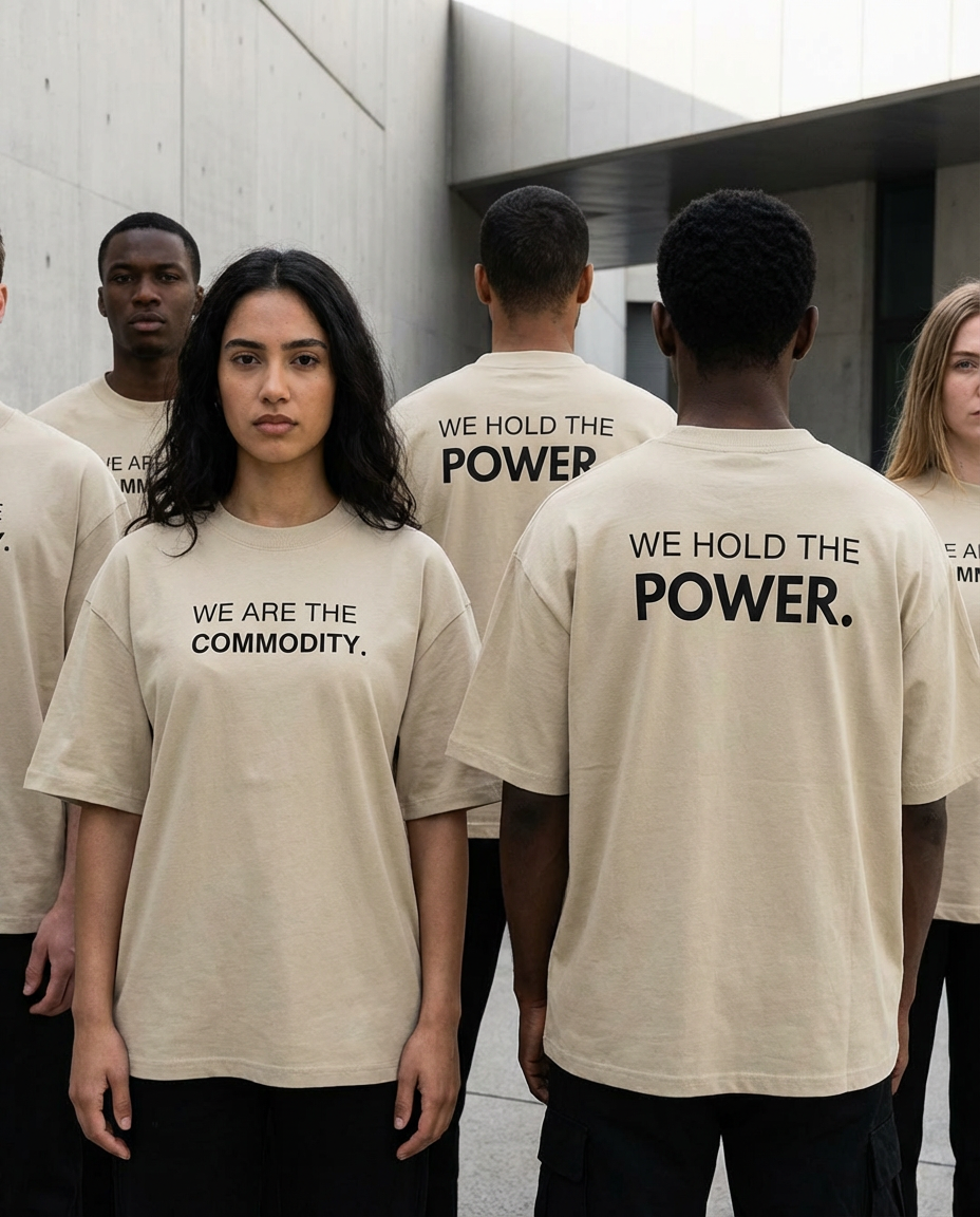 We Are The Commodity Oversized Organic T-Shirt – Empowerment Streetwear Tee